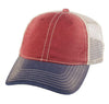 Unstructured Cotton with Mesh Baseball Cap | Spruce Maroon/Blue